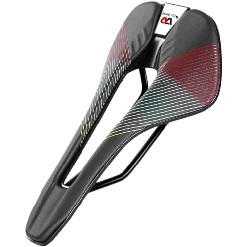 Sièges VTT : Selle De Velo Ultra Confortable Selle de vélo Professionnelle Creuse ultralégère, siège de Course, Coussin en Cuir Souple for Hommes, pièces de Cyclisme sur Route et VTT Selle Velo (Size : 118 Red)