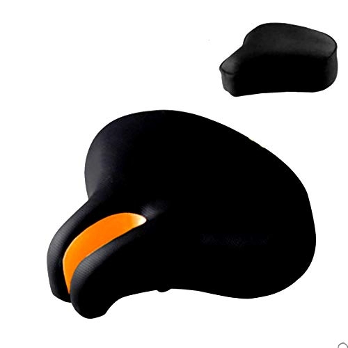 Sièges VTT : Selle de Vélo , Amortisseur, Extra large Confort Coussin faux cuir Le gel de silice Cyclisme Vélo de Route Vélo tout terrain / VTT Aucun coussin de nez, coussin de vélo à gros fesses, Orange, 250*220MM