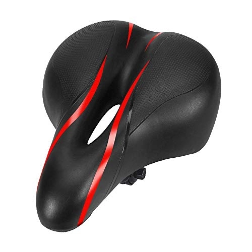 Sièges VTT : Selle de Vélo, Mousse à mémoire de Forme Haute densité Douce avec Suspension à Billes en Caoutchouc à Double Amortissement, siège de vélo Ergonomique Creux, pour VTT, vélo Pliant, vélo de Route