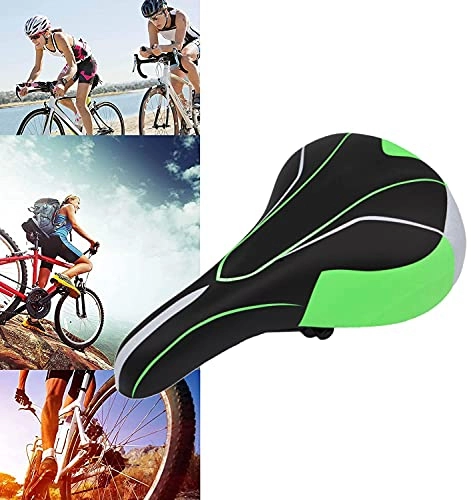 Sièges VTT : Selle de vélo, selle ergonomique avec réflecteur à l'arrière, confortable siège de vélo rembourré avec coussin doux – Coussin de selle pour VTT et vélo de ville