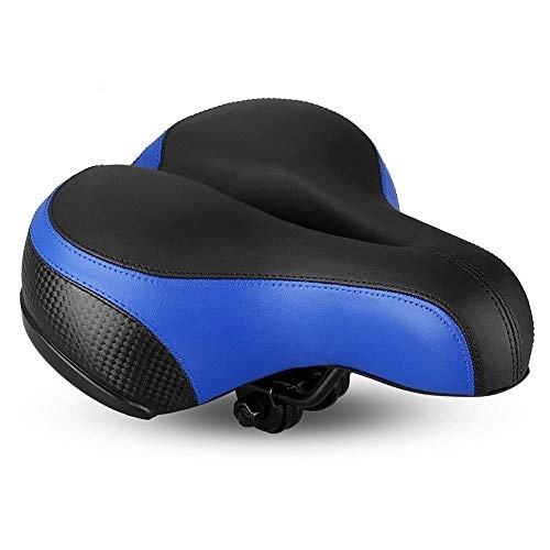 Sièges VTT : Selle de Vélo, Selle Gel Ergonomique, Confortable Hommes Femmes siège de vélo Coussin, avec Boule d'Amortisseur à Double Ressort, avec Bande Réfléchissante pour Bicyclette / VTT / Vélo de Route, Bleu