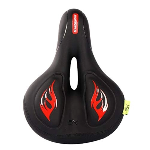 Sièges VTT : Selle de Vélo, Selle Velo Gel Imperméable et Respirante Ergonomique, Confortable Rembourrée Mousse Mémoire, pour Vélos de Route / VTT / Vélos de Ville, Rouge