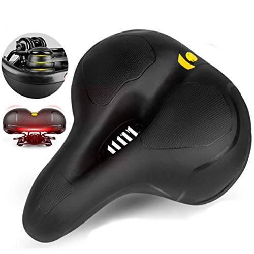 Sièges VTT : Selle de Vélo, Selle Vtt avec Boule Amortissante à Double Ressort, Selle Velo Confort Cuir Doux Capitonné de Mousse de Mémoire, Siège de Vélo pour Bicyclette / Vélo de Route / Vélos de Ville, Jaune