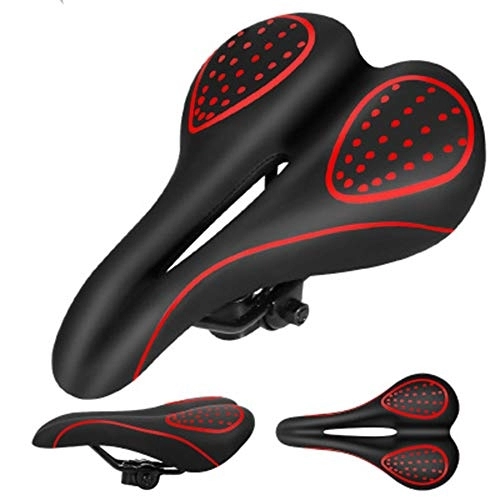 Sièges VTT : Selle de Vélo, Selle Vélo Gel Ergonomique, Mousse Mémoire Confortable Selle VTT, Imperméable et Respirante, pour Homme et Femme pour Bicyclette / VTT / Vélo de Route, Rouge