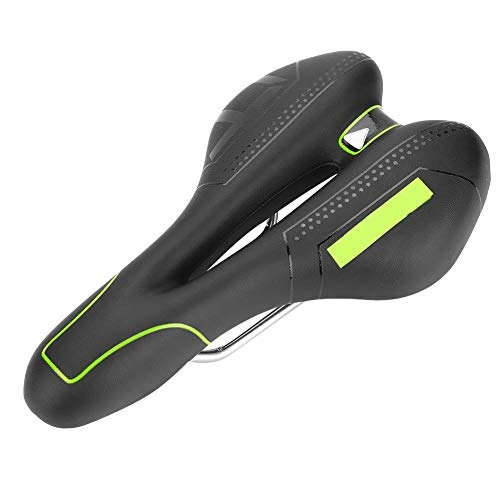 Sièges VTT : Selle de Vélo, Siège de Vélo Rembourrée Selle VTT pour Le Confort des Hommes Et des Femmes(Noir + Vert)