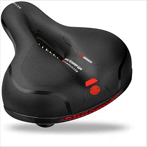 Sièges VTT : Selle de vélo VTT absorbant les chocs confortable rembourré souple pour vélo de montagne Accessoires de vélo (noir rouge)
