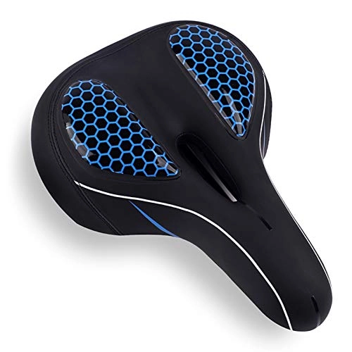 Sièges VTT : Selle de vélo VTT Bike Selle Siège Cyclisme Taire Épaisseur Épaisseur Large Confortable Vélo Bicycle Saddes La lumière arrière Assure la sécurité de Nuit Selles (Couleur : 1)