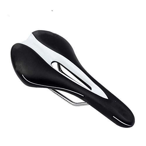 Sièges VTT : Selle de vélo VTT Vélo de route Vélo de route Selle de vélo en silicone antidérapant Selle en gel de silice Siège avant en cuir Blanc