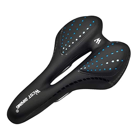 Sièges VTT : Selle de Vélo, XeonZone Siège de Vélo Creux Selle Vélo Imperméable et Respirante Ergonomique Silicone Siège de Vélo Selle Confort Anti-Choc Siège Antidérapant VTT / Bicyclette / Cyclisme, Bleu