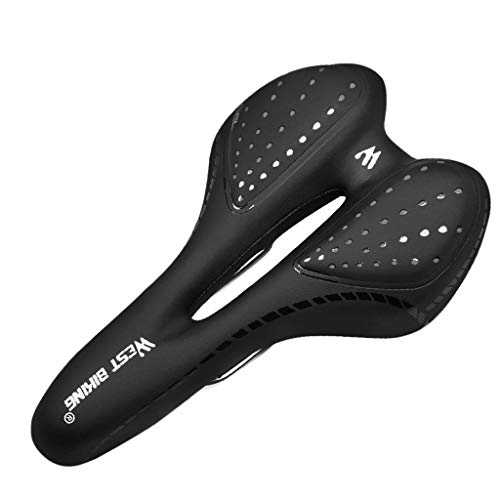 Sièges VTT : Selle de Vélo, XeonZone Siège de Vélo Creux Selle Vélo Imperméable et Respirante Ergonomique Silicone Siège de Vélo Selle Confort Anti-Choc Siège Antidérapant VTT / Bicyclette / Cyclisme, Noir