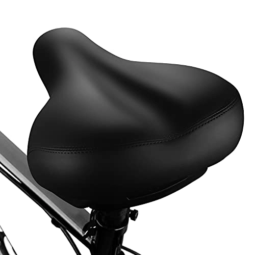 Sièges VTT : Selle de vélo Xmifer Gel Selle de vélo, selle de vélo confortable pour homme et femme – Selle de vélo rembourrée pour VTT, VTT, vélo de route, vélo de spin, cuir imperméable, confortable, coussin doux