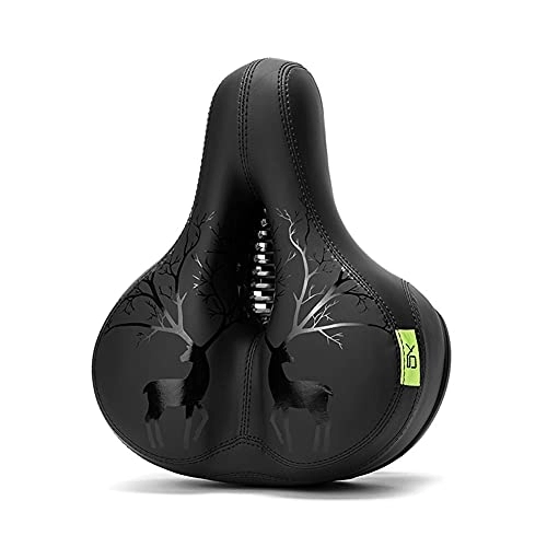 Sièges VTT : Selle de vélo étanche, Selle de Randonnée Ergonomique Creux Double Ressort Conçu avec Bande Réfléchissante Arrière pour Bicyclette / VTT / Vélo de Route