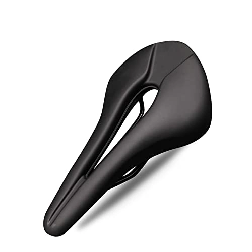 Sièges VTT : Selle Velo Bike Saddle Hollow VTT Coussin de vélos Une Seule pièce Puan Cuir Soft Confortable for Hommes Femmes Road Mountain Cycling selles Selles VTT (Color : Matte Black)