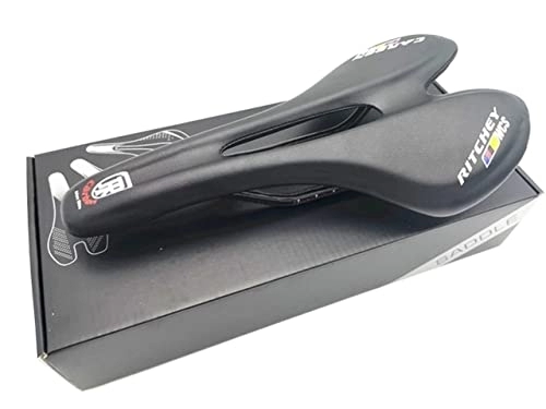 Sièges VTT : Selle VTT Carbon Selle en Cuir Souple VTT Vélo de Route Selle vélo pièces de vélo Selle VéLo De Route (Color : Black Box)