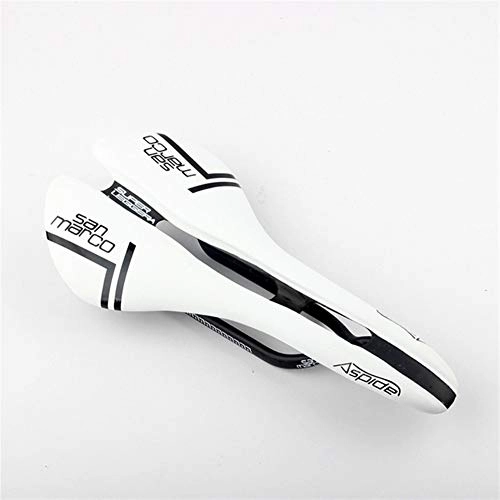 Sièges VTT : Selle VTT，Selle De VéLo Vélo Selle de vélo de Course SeatBike Selle Homme sans Cyclisme Seat Mat vélo de Rechange (Color : White)