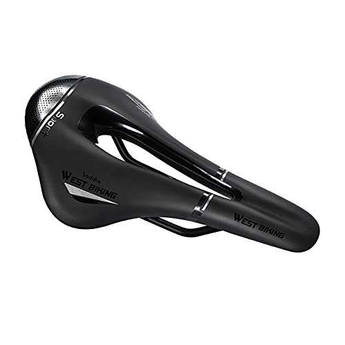 Sièges VTT : Sharplace Selle de vélo ultralégère Professionnelle de Montagne de vélo de Route PU Selle VTT Remplacement de Coussin de vélo - Noir