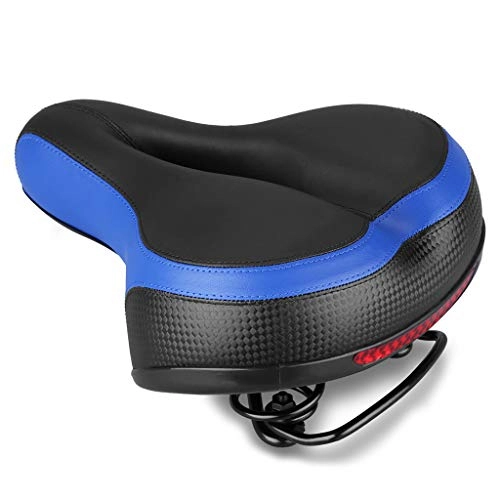 Sièges VTT : sharprepublic Selle de Vélo en Gel Confort pour VTT, Conception Creuse Central, Siège de Vélo Double Ressort Coussin Extra Large et Design Résistant Aux Chocs - Bleu, 260x210mm