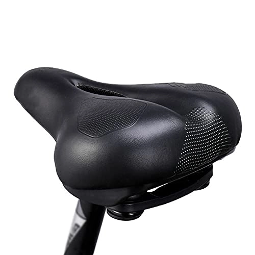 Sièges VTT : Shjjyp Selle Vélo Selle VTT Homme Femme avec Creux Bande Réfléchissante Amortisseur Selle de Vélo Route Ville Confort Coussin Ergonomique Respirante Mousse Rembourrée Siège Bicyclette