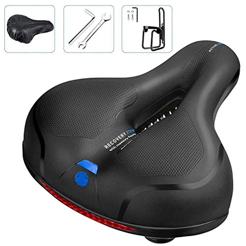 Sièges VTT : Simpeak Selle de Vélo, Selle Velo Gel Ergonomique avec Boule d'Amortisseur à Double Ressort, Selle Gel Rempli de Mousse de Gel, Siège de Vélo Confortable Convient pour Bicyclette / VTT / Vélo de Route