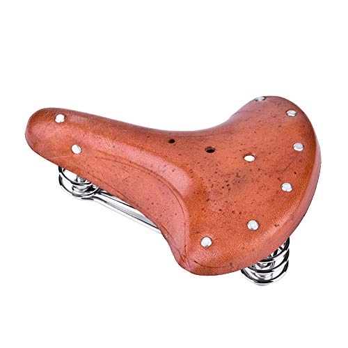 Sièges VTT : Siège de Vélo Ergonomique, Selle de Vélo à Trois Ressort Confort Anti-Choc Coussin de Vélo en Cuir avec Système de Mousse de Poinçonnage pour VTT Vélo de Route Vélo de Croisière