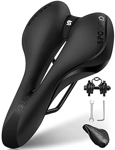 Sièges VTT : SPGOOD Selle de Vélo pour Homme et Femme Selle Vélo Imperméable et Respirante Ergonomique，Siege de Vélo Confortable Pour Selle de Course / Randonnée / VTT / BMX / Dirt Bike, Enfants, Noir, 27 * 16cm