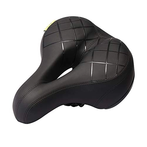 Sièges VTT : StarTreene Selle de vélo avec housse en gel Selle de VTT confortable creuse ergonomique Selle de vélo de randonnée pour homme et femme pour BMX / vélo de course / VTT / EMTB / Dirt Bike, Noir , 25*20 cm