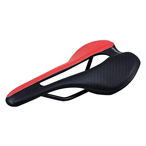 Sièges VTT : TGhosts Selle de vlo, Vlo Selle Confort VTT Route VTT Vlo Selle Coussin vlo en Cuir Tapis de Selle (Color : Black and Red)