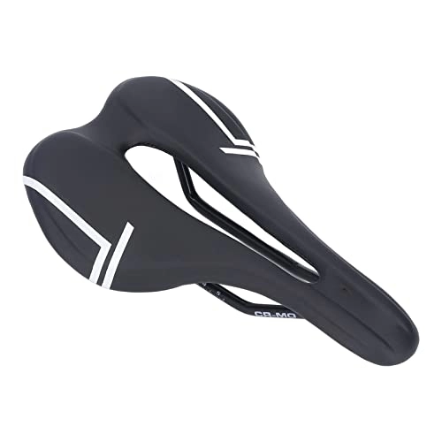 Sièges VTT : Wandier Tapis de Selle VTT, Tapis de Selle vélo Creux, Confortable, Ergonomique, Forme intégrée, tête inclinée pour Rouler Noir Blanc