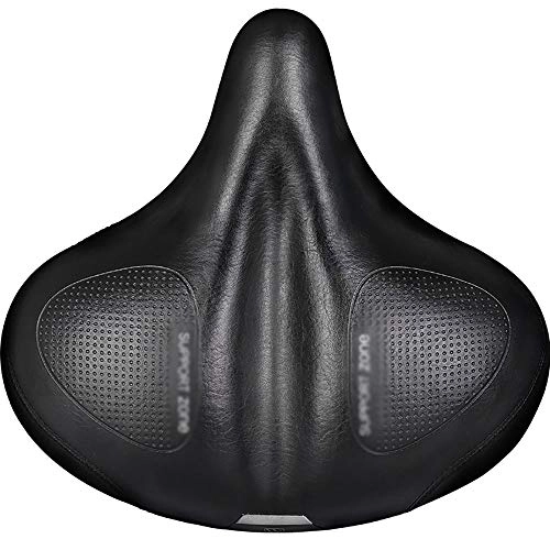 Sièges VTT : Wujiancheng Montagne Saddles Bike Scratch Respirante résistant Seat épaissie VTT Convient for la Plupart des vélos pour vélo (Color : Black, Size : 24x25cm)