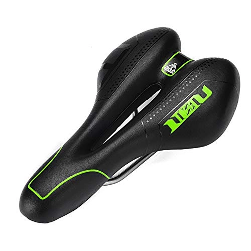 Sièges VTT : WYYZSS Selle de Vélo, VTT VTC Siège de Vélo Selle Vélo de Route Gel Confortable Creusant VTT / Bicyclette / Cyclisme(2 pièces), Green