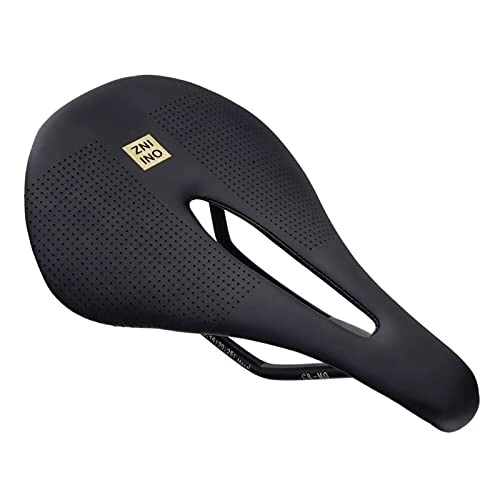 Sièges VTT : XIEJING Selle VTT, Sacoche De Selle VéLo Bicyclette Carbon + Selle en Cuir Selle en Fibre de Carbone Selle en Fibre de Carbone Noir Vélo MTB Vélo (Color : 143MM)