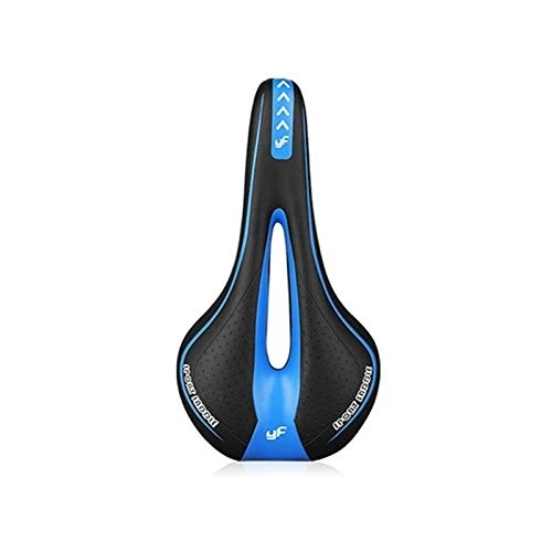 Sièges VTT : XIEJING Selle VTT, Sacoche De Selle VéLo Coussin de Selle de vélo de vélo de Montagne Creux Respirante Coussin de Selle de Selle de vélo de Montagne Creux Respirante (Color : Black Blue)