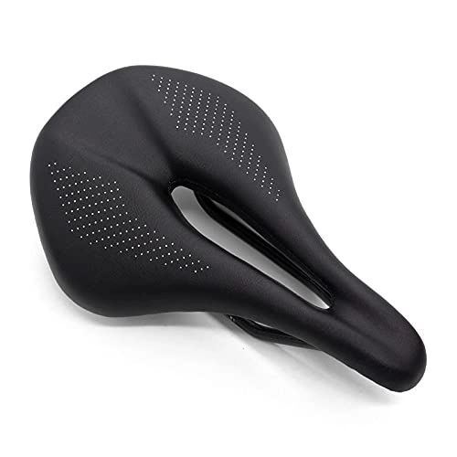 Sièges VTT : XIKA Siège de vélo 2019 Nouveau PU + Selle en Fibre de Carbone Route VTT VTT vélo Selle pour Homme vélo Selle Sentier Confort Courses siège Rouge Blanc