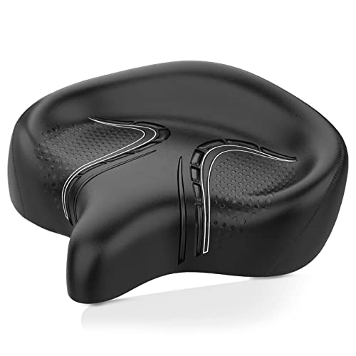 Sièges VTT : Xmifer Selle Velo Confortable - 2X Selle de Bicyclette Large Nouveau Design de Dossier pour Vélo Electrique, Siège Vélo Coussin pour Bicyclette / VTT / Vélo de Route pour Hommes Femmes