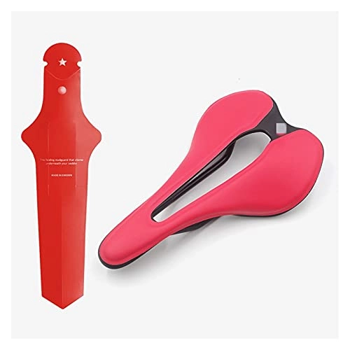 Sièges VTT : ZHANGQI Jiejie Store Selle de vélo Confort 250-148mm Road MTB Mountain VTT Seat Selle Selle Large Selle Vélo Vélo Hommes Bike Pièce Accessoires (Color : Red)