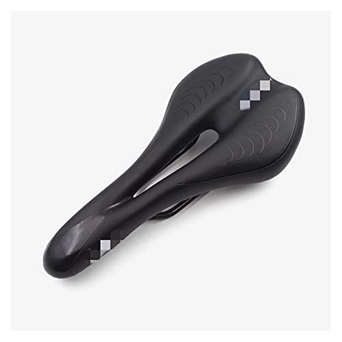 Sièges VTT : ZHANGQI Jiejie Store Vélo Selle VTT Course sur Route Selle de vélo en Cuir Souple Hommes Noir Coussin Fit pour vélo Selle vélo Accessoires Pièce détachée (Color : Black)