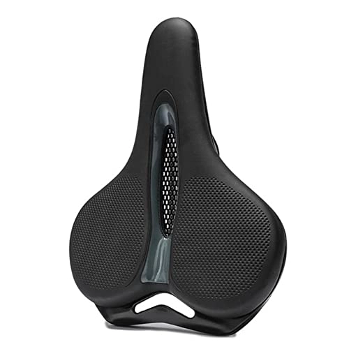 Sièges VTT : ZONIE Selle De Vélo VTT Silicone Extra Doux Creux Respirant Coussin De Cyclisme Absorption des Chocs Route VTT Siège Pièces De Vélo Selle vélo (Color : Black)