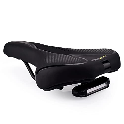 Sièges VTT : ZWWZ Selle de Vélo, Siège de Vélo, Siege de Vélo Respirante en Mousse à Mémoire de Rebound Lente, Selle de Ergonomique Creux Double Ressort Conçu avec Bande Réfléchissante Arrière, pour Bicyclette / VTT