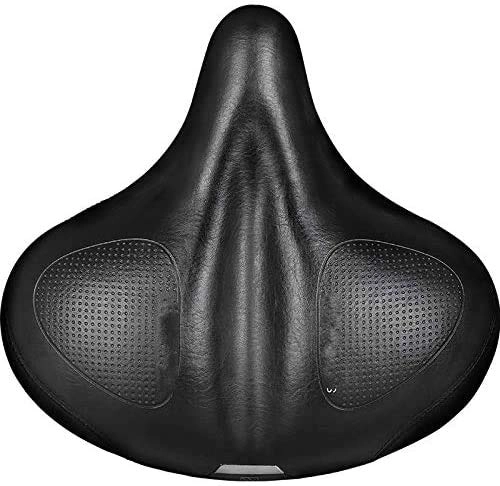 Sièges VTT : ZXCPJ Selle de vélo ergonomique extra douce avec suspension, 24 x 25 cm, noire, en gel, souple, grande selle de vélo de route, VTT