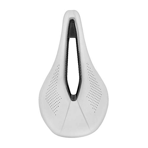 Sièges VTT : ZZXXYY Siège vélo VTT Vélo Seat Selle Route VTT Selles Racing Selle PU Doux et Respirant Coussin de siège (Color : White)