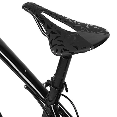 Asientos de bicicleta de montaña : Cojín de sillín de bicicleta impermeable elástico duradero de calidad negro, adecuado para bicicleta de montaña(black, 155mm)