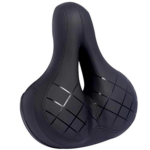 Asientos de bicicleta de montaña : JOMSK Asiento de Bicicleta de Confort PU Bicicletas Asiento Sillín Hollow Bicicleta Silla de Bicicleta Sillín Accesorios (Color : Black, Size : 25x20x13cm)