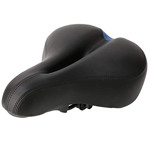 Asientos de bicicleta de montaña : Uxsiya Cojín, Reduce la fatiga cojín ergonómico primavera transpirable para bicicleta de carretera (negro y azul)