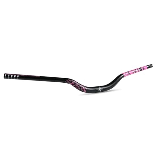 Manillares de bicicleta de montaña : 31.8mm*780mm Barra Extra Larga De Aleación De Aluminio Manillar De Bicicleta De Montaña Riser Manillar De Bicicleta XC DH MTB Altura 50mm (Color : Pink)