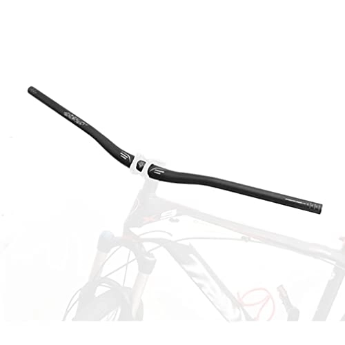 Manillares de bicicleta de montaña : Manillar de bicicleta de montaña 31, 8 mm * 720 mm / 780 mm Manillar MTB Aleación de aluminio Barra elevadora extra larga Elevación 25 mm (Color: Negro, Tamaño: 720 mm)