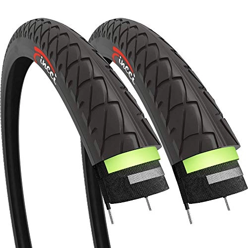 Neumáticos de bicicleta de montaña : Fincci Par 26 x 1, 95 Pulgadas 53-559 Cubiertas con 2.5mm Anti Pinchazo para Carretera MTB Montaña Hibrida Bici Bicicleta (Paquete de 2)