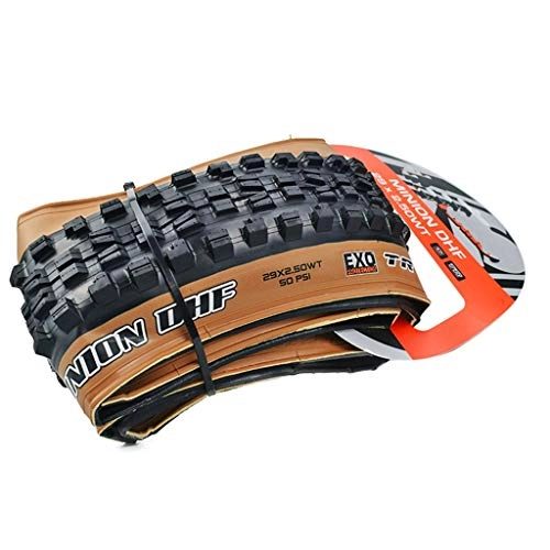 Neumáticos de bicicleta de montaña : LXRZLS Neumático de Bicicleta 27.5 * 2.3 / 2.5 / 2.5 29 * 2.4 / 2.5 DH Mountain Bike Bike Neumático Plegable (Color : 29X2.5 TR)