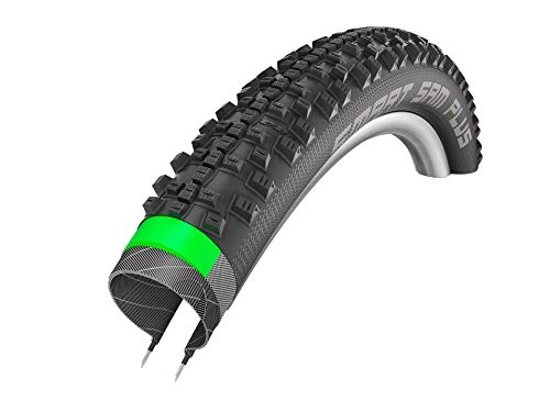 Neumáticos de bicicleta de montaña : Neumático Schwalbe Unisex Smart Sam Plus Greenguard Snakeskin, negro, tamaño 26 x 2.25
