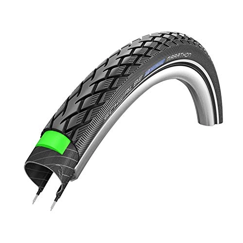 Neumáticos de bicicleta de montaña : Schwalbe Marathon Rigide Neumáticos para Bicicleta, Unisex Adulto, Negro, 28"-28-622