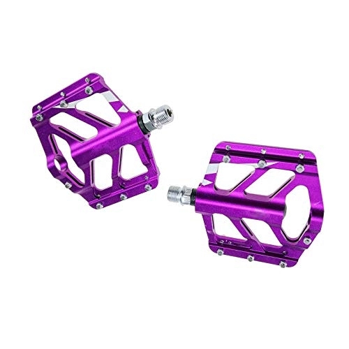 Pedales de bicicleta de montaña : BUMSIEMO Pedales de bicicleta de montaña aleación de aluminio pulgadas eje diámetro púrpura 1 par